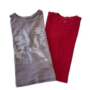 Holister Set of 2 Baby Short Sleeve Baby Tees Red Maueve, S‎